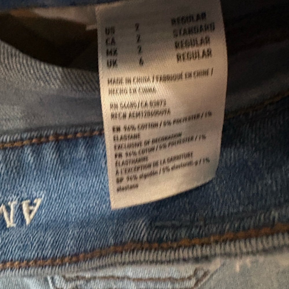 American Eagle Outfitters Size 2 Distressed High Rise Denim Mini Skirt - Picture 3 of 3